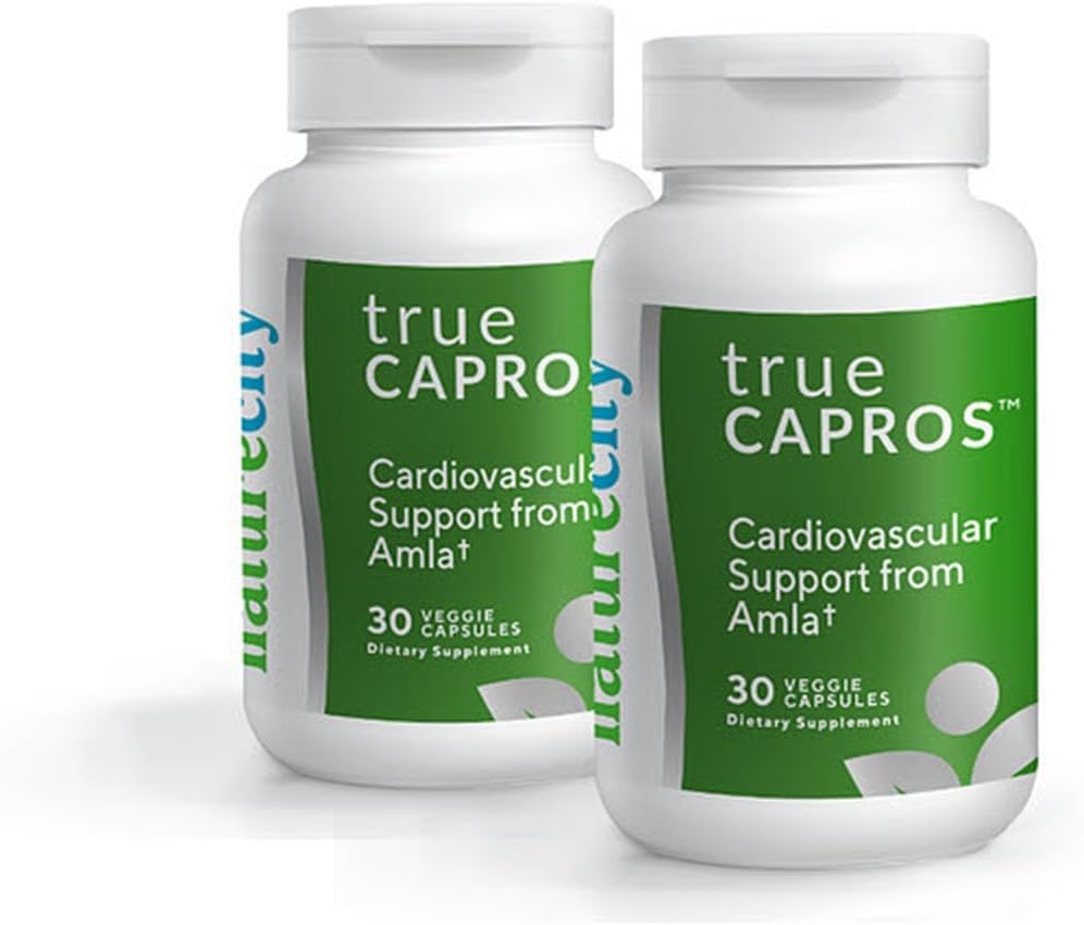 NatureCity True-Capros Amla Fruit Extract Supplement Polyphenol Antioxidant Power Supports Cardiovascular Heart Health (60 Veggie Capsules) Non-GMO Vegan Friendly and Soy Free