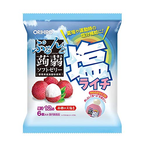 オリヒロ ぷるんと蒟蒻ゼリーパウチ 塩ライチ