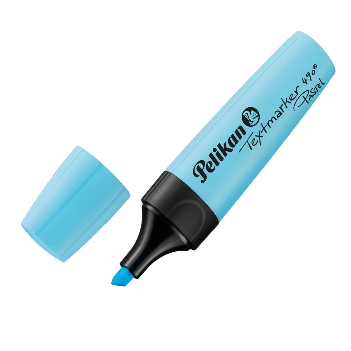Pelikan 10 x Pastel Blue Chisel Tip Highlighter Pens 490