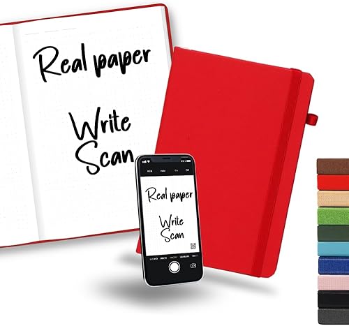 THESMARTNOTEBOOK Tapa dura de lujo con puntos ejecutivos, 190 páginas, 3.53 onzas, toma de notas inteligente ecológica, aplicación gratuita para