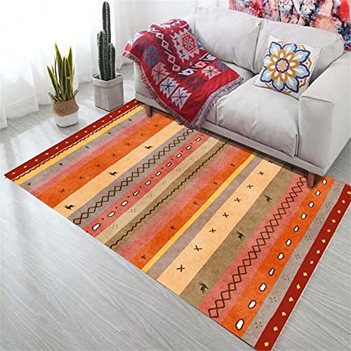 Alfombra infantil étnica multicolor y lavable de 120x160cm para dormitorio de niña 2