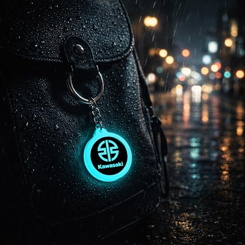 Image of Mi Glow Store Glow in Dark Keychain for Bike Men | Gift for Man | Bike Accessories | Charges in Light Glows in Dark | Key chain for Bike