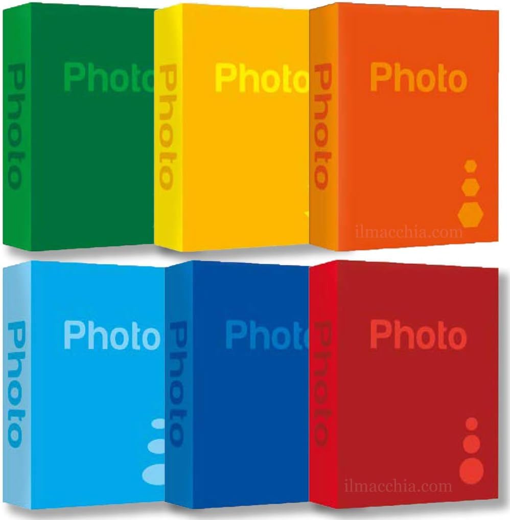 3 Album Fotografici Basic ZEP con memo per 900 Foto (300 cad.) Formato 13x19 13x18 12x18 cm - Portafoto a Tasche 13x19 cm - Vari Colori - 3 pz.