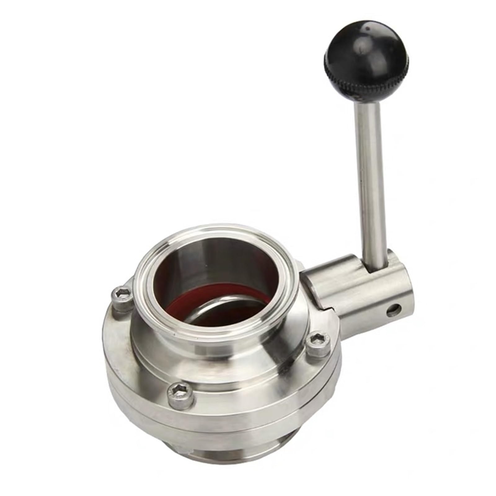 Peqyuacte One Color 2" 51Mm Ss304 Stainless Steel Sanitary 2" Tri Clamp Butterfly Valve Homebrew Beer Dairy Product