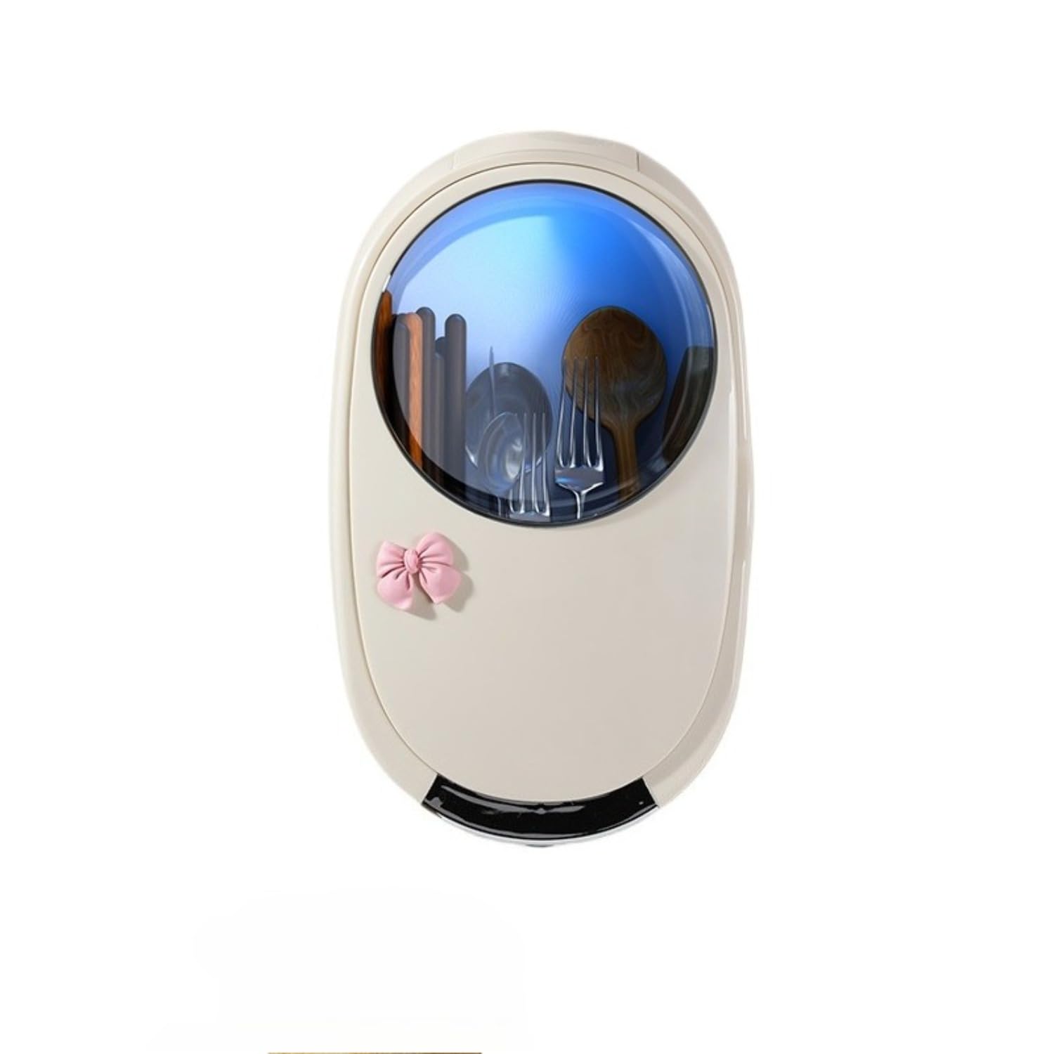 Soporte inteligente para palillos esterilizadores, esterilización UV, secado rápido al aire, montaje en pared, 36,5 cm x 22,5 cm, higiénico y eficiente, para cocina y comedor