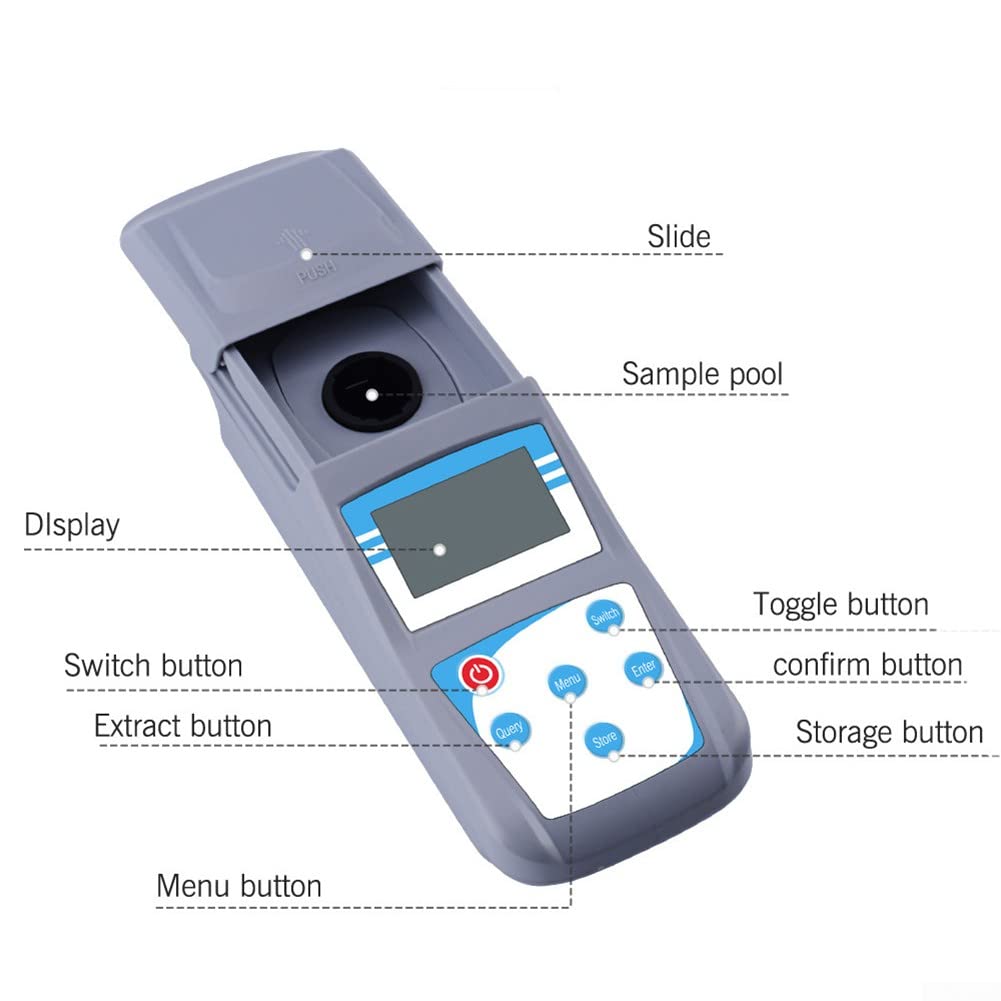 Tragbares digitales Trübungsmessgerät, Handheld ZD Digitalanzeige Abwasser Trübungsmessgerät, Labor Wasserqualität Trübungs-Analysator Tester