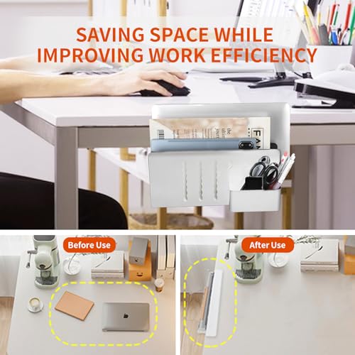 MILEGI Desk Side Storage, Under Desk Laptop Holder
