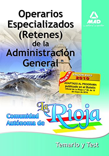 Portada de Operarios especializados de la administración general de la comunidad autónoma de la rioja. Temario y test