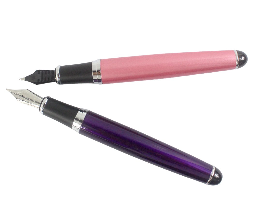 Zoohot Jinhao X750 Füllfederhalter-Set – 5 Stück, Mittlere Feder, Edelstahl, Mit Konverter, 14,1 Cm, 37,1 G
