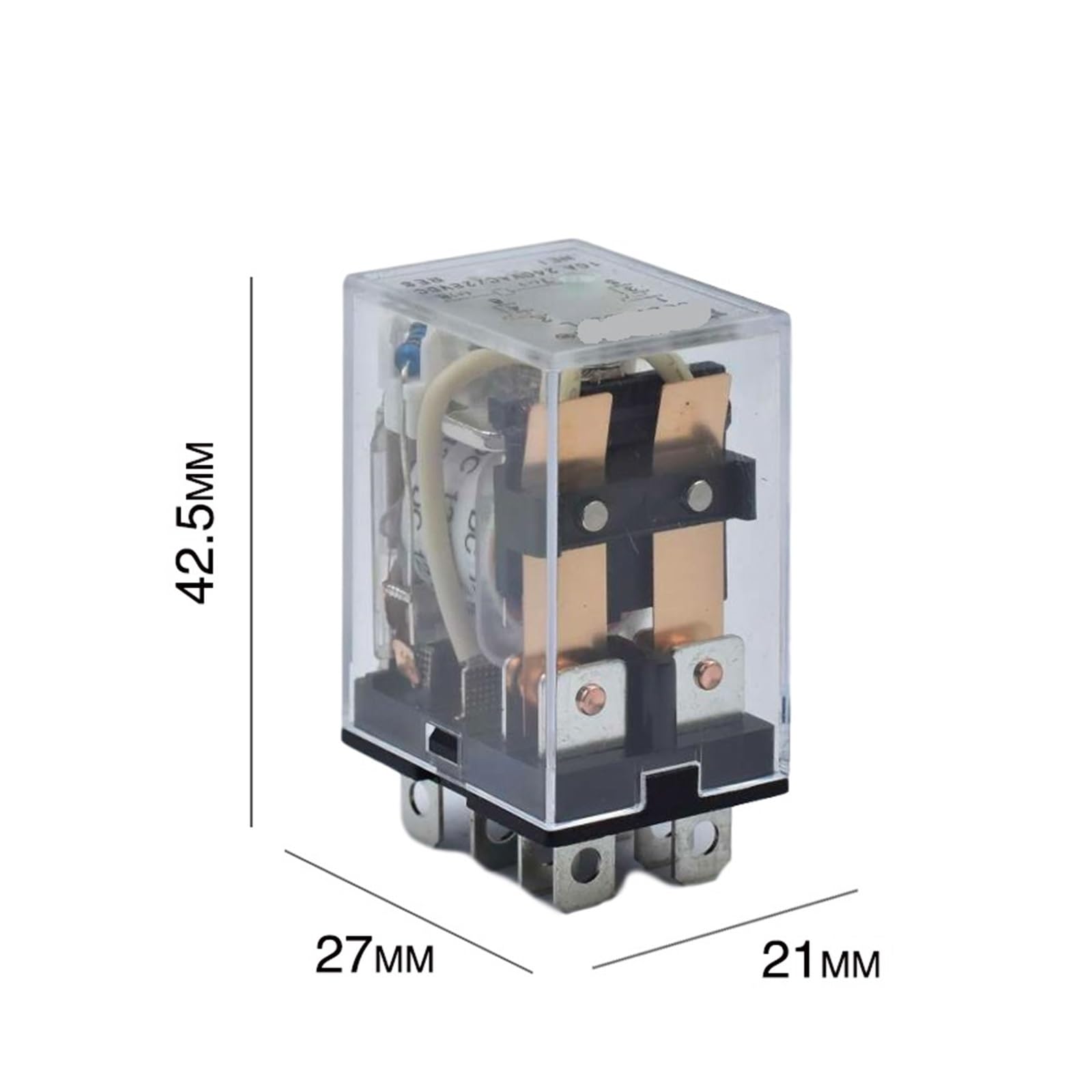 Petit relais à courant élevé 10a JQX-13F CDZ9-62PL DC24V, 8 broches au milieu(CDZ9-62PL lamp AC220V JQX)