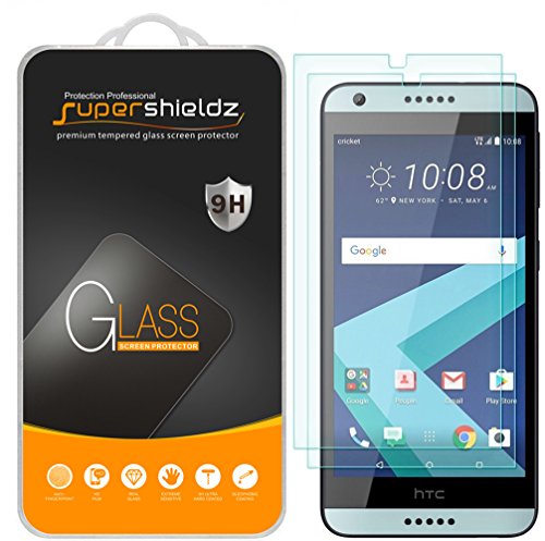 Supershieldz (2 Pack) Designed for HTC Desire 650 Tempered Glass Screen Protector, Anti Scratch, Bubble Free