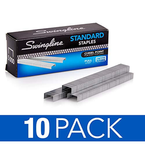 image for Swingline Staples, 10 Pack, Standard Staples for Desktop Staplers, 1/4
