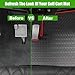 Yamaha Drive G29 Golf Cart Full Coverage Floor Liner Mat, Only Fits Yamaha Drive (Gen1), G29, YDR, Adventurer (2007-2016), Upgraded Non-Slip, 8MM Thick Rubber Floor Mats, Red Trim