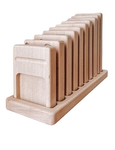 Montessori Counting Tracing Boards. 1-10 Math Number Wooden Trays. Preschool Activity for Toddlers