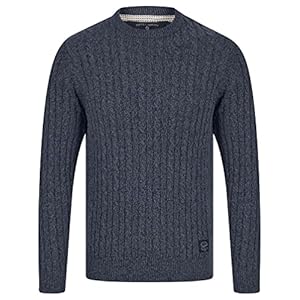 Tokyo Laundry Men’s Chunky Cable Knit Crew Neck Jumper