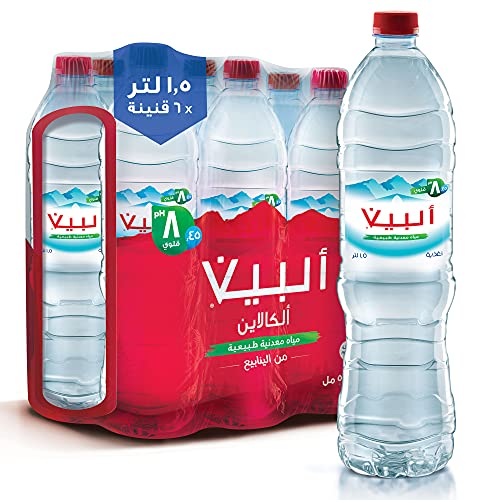 Alpin Alkaline Natural Mineral Water from Springs - 1.5 liter (Pack of 6)