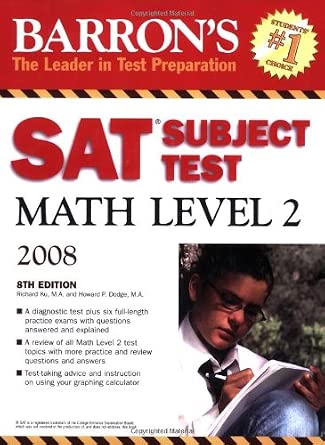 Barron's SAT Subject Test 2008: Math Level 2 8th Edition book cover