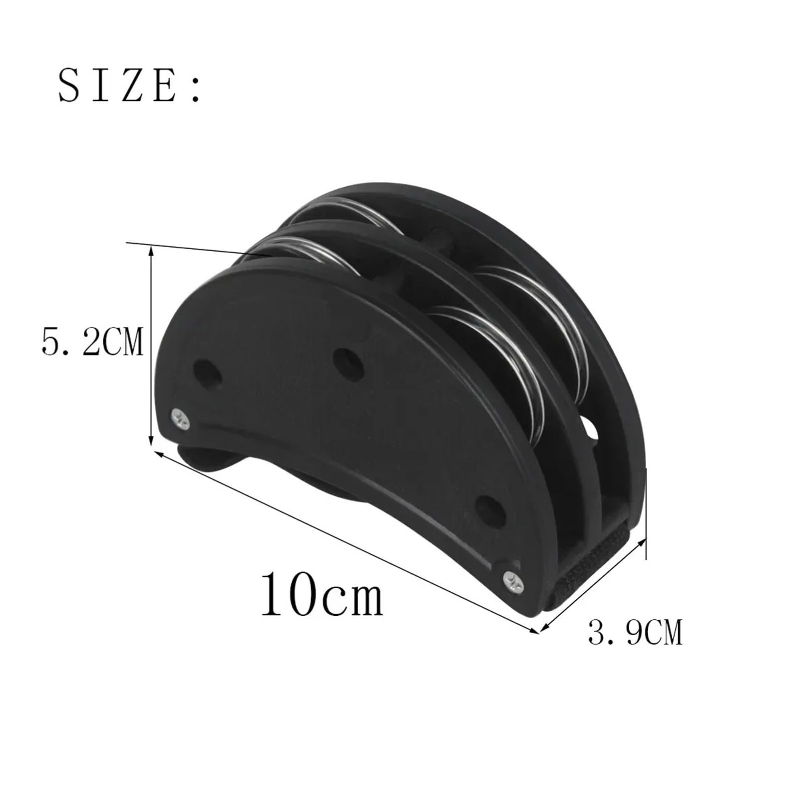 Fuß-Tamburin-Percussion, Doppelreihiger elliptischer Box-Trommel-Fuß, Tamburin-Jingle, Schwarz, 5/10 Stk(Black 5 Pcs)