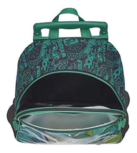 Kit Mochila Escolar Cebolinha Robô Astronauta Rodinhas G