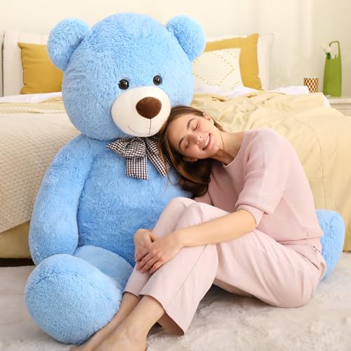 Image of MaoGoLan Large Blue Teddy Bear Jumbo Bear 55 inch Oversize Huge Stuffed Animal for Boys and Girls