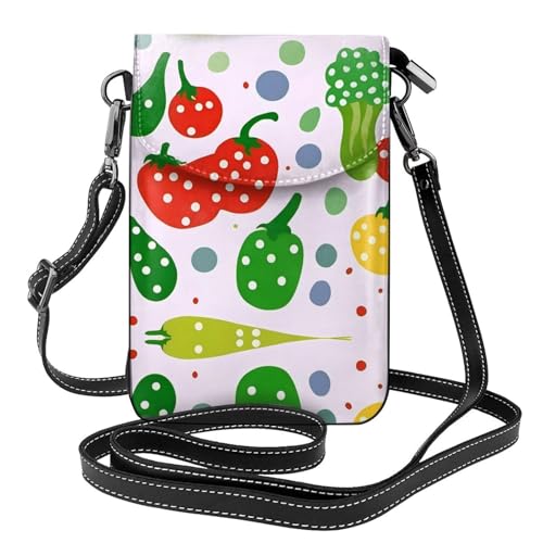 Petit sac bandoulière cuir téléphone portable 19,3x12,4 cm de marche