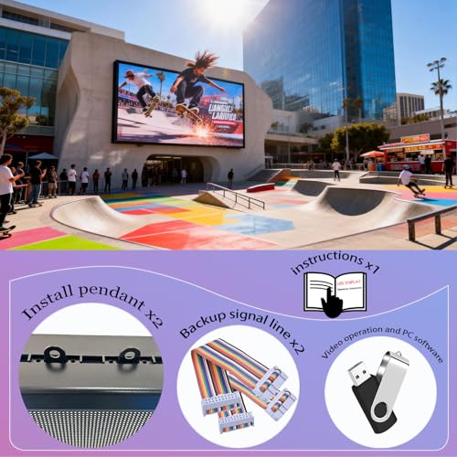 Image of P3 40 inchx25 inch Led Sign Programmable Scrolling Digital Display Screen For Business Message Board Wifi Control High Definition High Brightness Advertising Support Image& Video Matrix Panel