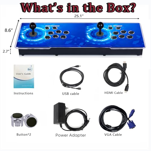 Image of RegiisJoy 32000 Pandora Box 78S Retro Arcade Gaming Console, 4 Player 3D Magical Modified Game, Search Save Delete Cheat Function, Favorite List, One-Button Combo, 128G TF, 12 Grid Classification