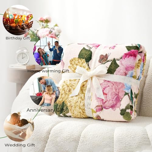 Amepay S002HJ0415LLAMA5603 Floral Llama Soft Fleece Throw Blanket – Comfy, Lightweight & Warm Plush Flannel For Sofa, Bed thumb #6