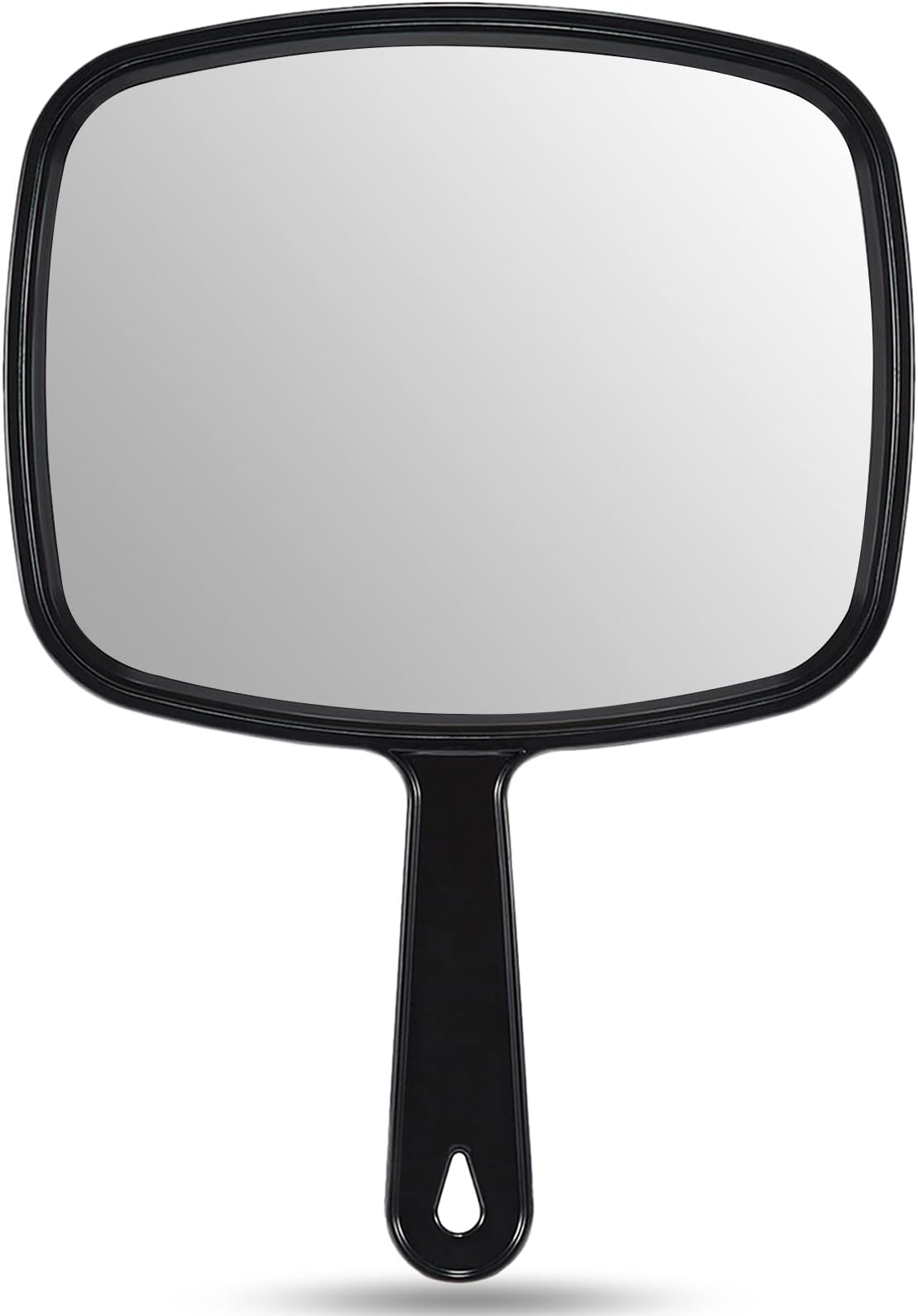 OMIRO Hand Mirror, All Black Handheld Mirror with Handle, 6.3" W x 9.6" L