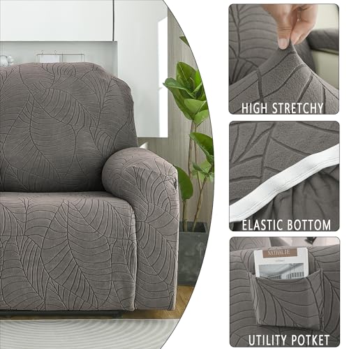 Funda sofá reclinable elástica de Jacquard para revivir sillones usados 8