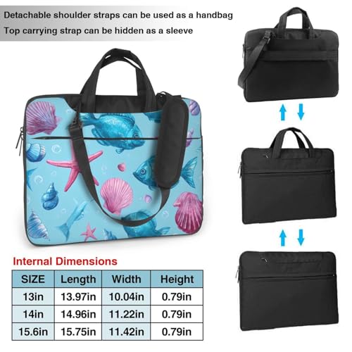 Bolso para portátil 14 pulgadas impermeable con asa y correa miniatura 4