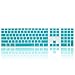 Kuzy - Full Size TEAL Keyboard Cover Skin Silicone for Apple Keyboard with Numeric Keypad Wired USB for iMac - Teal