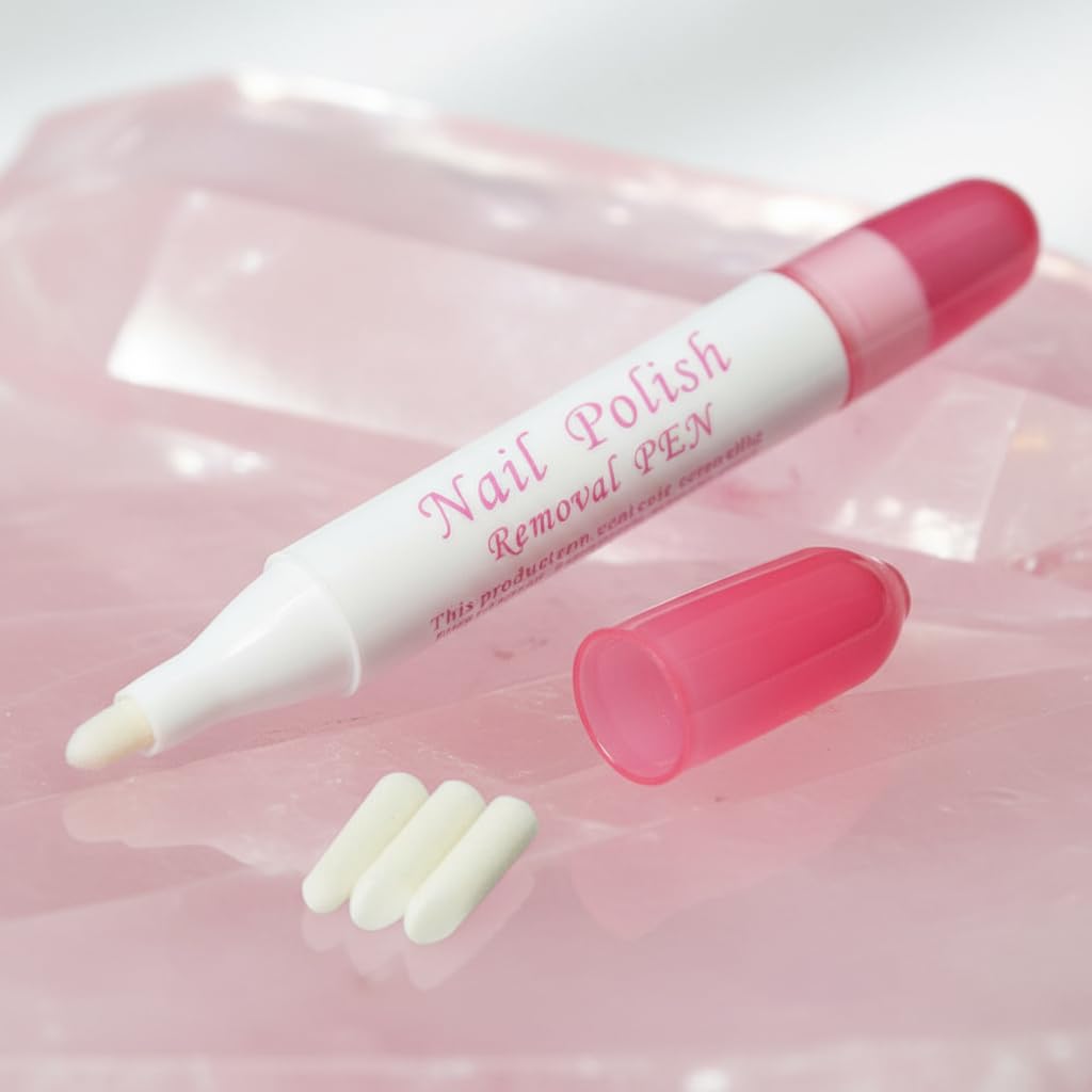Nail Polish Corrector Pen with 3 Replaceable Tips - Manicure Tool for Quick Nail Art Mistakes Cleanup