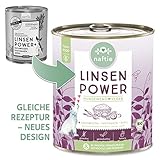 naftie veganes Hundefutter Bio Linsen Power - Nassfutter Menü mit Buchweizen & Pastinaken - glutenfrei getreidefrei - purinarm Diät-Futter - 800g