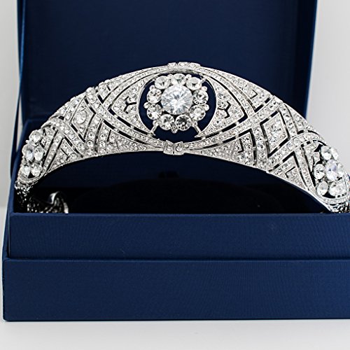 Royal Tiara With Real Austrian Crystals, Queen Mary's Bandeau Replica Tiara,Princess Meghan Wedding Bridal Diadem Jewelry #TOP6