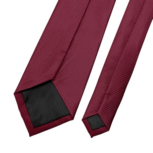 Image of KOOELLE Men's Ties Solid Pure Color Plain Neckties Formal Black Ties For Men