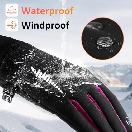 Duoyeree Kids Winter Gloves Warm Touchscreen Windproof Water Resistant Soft Lining Cycling Skiing Gloves for Boys Girls3