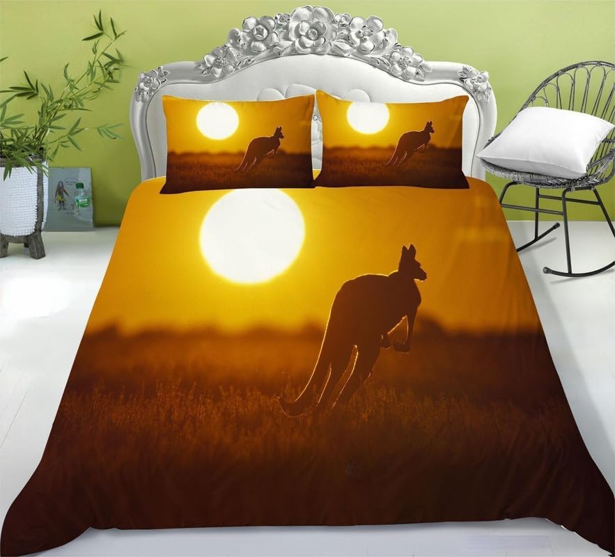 Housse de couette 140x200 microfibre anti-plis parure de lit decoration chambre 3D