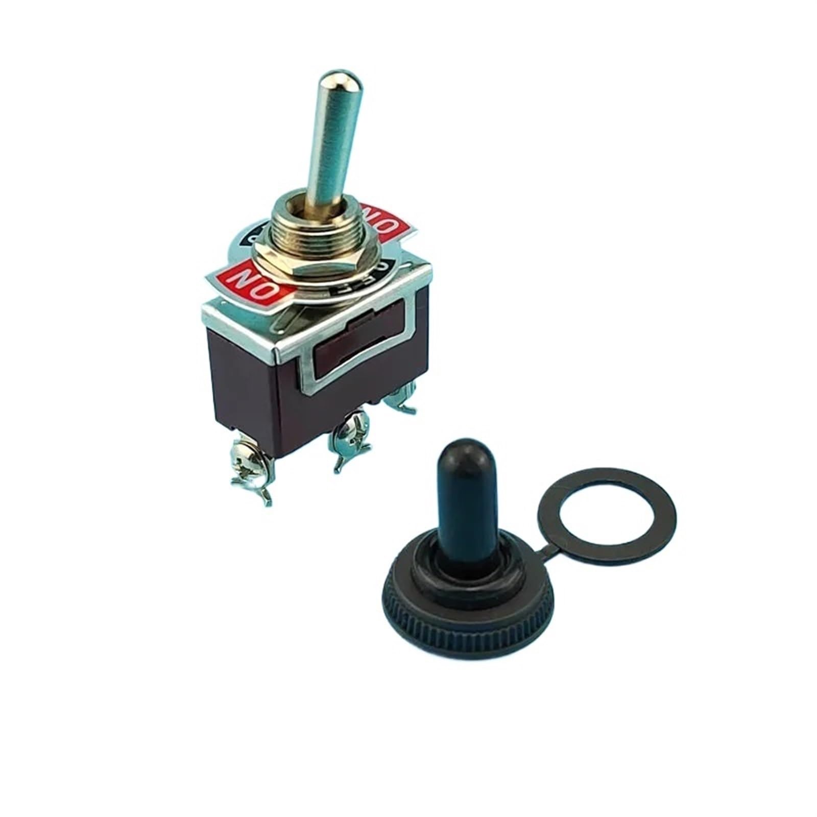 Interruttore a bilanciere da 12 mm IP22 KN3C-102 Perno a vite 3 Interruttore a pulsante a 2 velocità con cappuccio impermeabile Punto argento in legno incollato