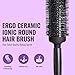 Ergo Ceramic Ionic Round Brush for Blow Out - Salon Quality Hair Brushes for Women - Roller Brush for Blow Drying, Wet and Dry Hair Styling, Volumizing Hair Care - ER53: 2