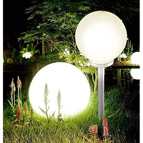 Jumbo Giant LED Solar Garden Mood Ball Sphere Globe Stake Light White (20cm Diameter) Cover