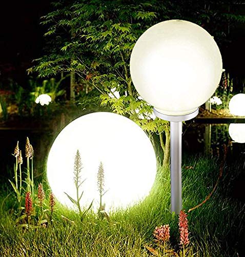 Jumbo Giant LED Solar Garden Mood Ball Sphere Globe Stake Light Warm White (25cm Diameter)