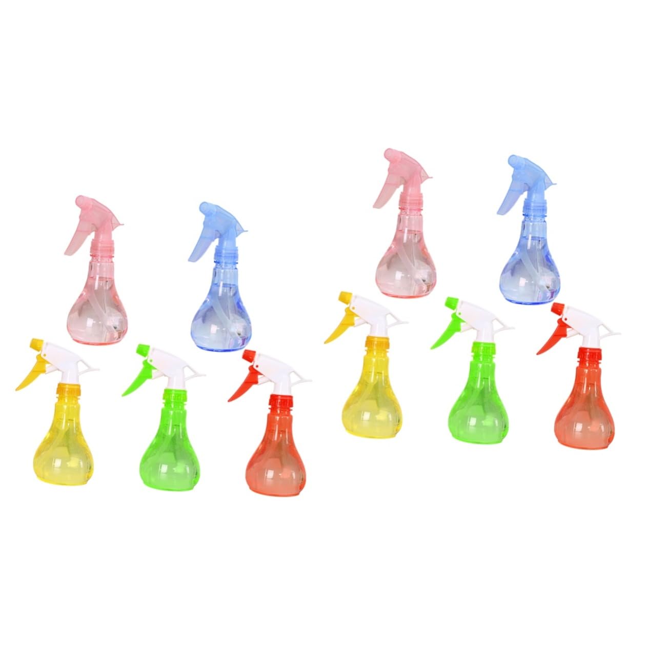 Supvox 10stücke Sprühflasche Tropfenform Handdruck Sprühkanne Aus Hochwertigem Kunststoff Zum Gießen Von Pflanzen Haushaltsreinigung Und Friseureinsatz Zufällige Farben