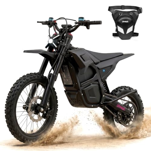 LIFEMAGIC 5500W Electric Dirt Bike, 60V 30AH Off-Road Ebike with 17''/14'' Tires, Mid-Drive Motor...