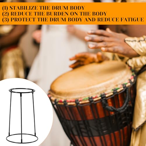 Image of Moxweyeni Lightweight Djembe Stand Portable Drum Stand Carbon Steel Standing Support Frame for Percussion African Bongo Drum(8.46 x 11.42 x 17.32 Inch,Classic)