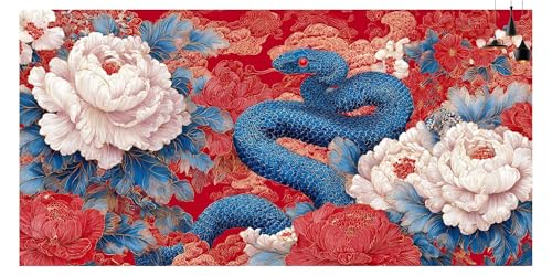 Broderie Gem Art Fleur et Serpent pour Décoration Maison Salon - 2
