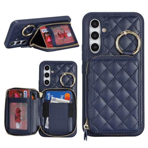 Étui portefeuille Galaxy A54 5G bleu pour ne plus perdre vos cartes et votre monnaie