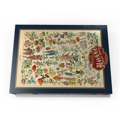 Fleurs, Flowers for All Vintage Art Poster, Adolphe Millot, Premium 1000 pieces Puzzle - Image 4