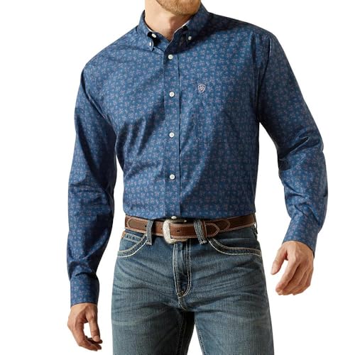 Ariat Men's Denim Blue Wrinkle Free Darwin Shirt