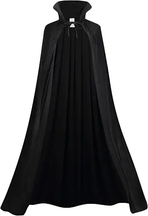 Adult Vampire Reversible Cloak with Stand Collar for Men and Women
